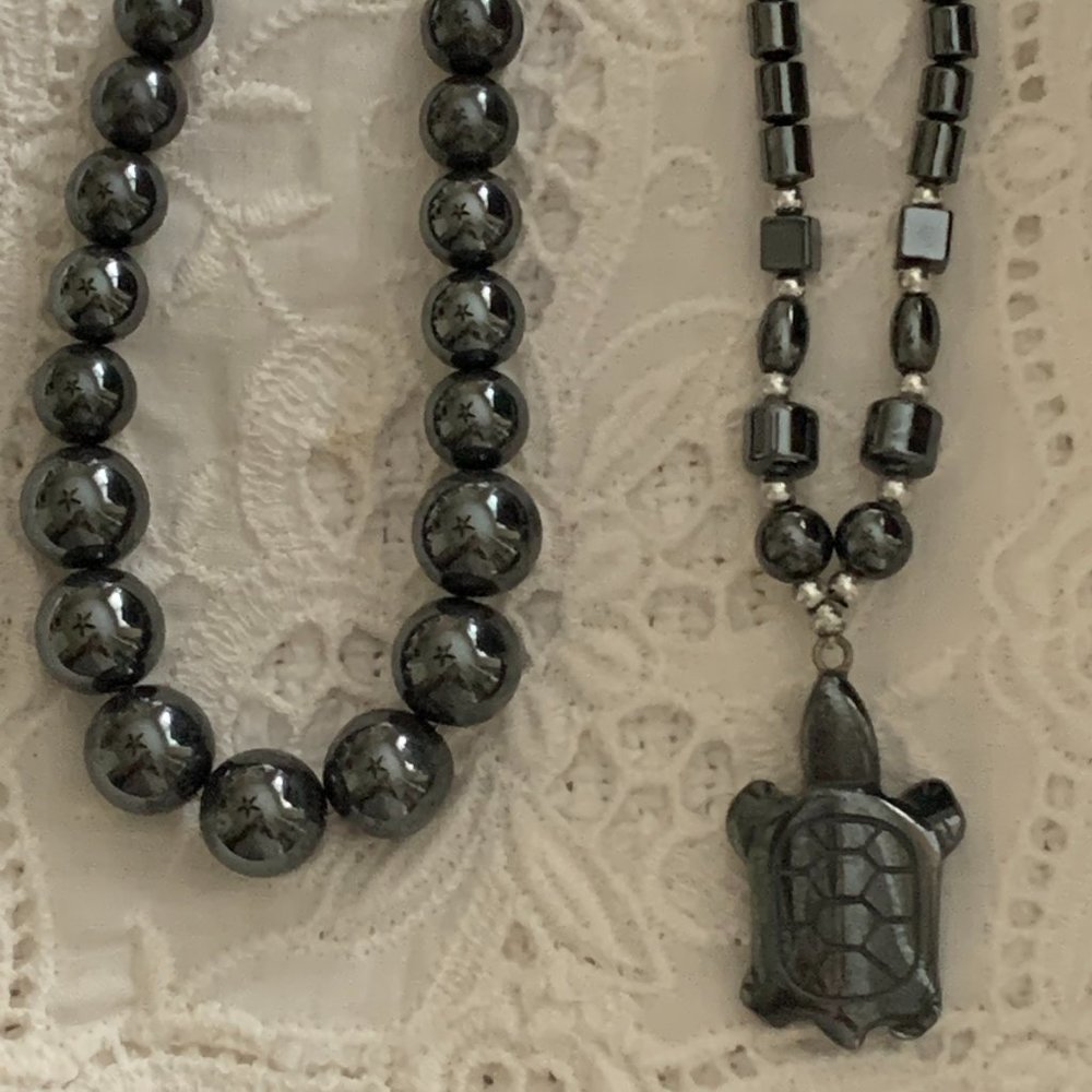 2 Hematite necklaces